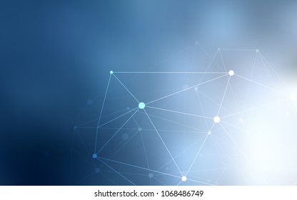 Light BLUE vector cover with spots, lines. Colorful illustration with circles and lines in futuristic style. New design for ad, poster, banner of your website.