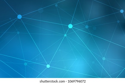 Light BLUE vector cover with spots, lines. Illustration with set of colorful abstract circles and lines. Beautiful design for your business advert.