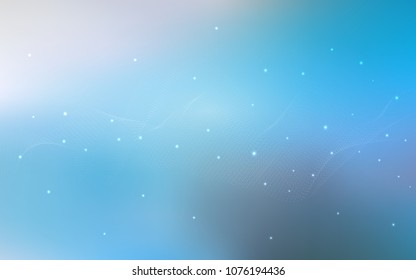 Light BLUE vector cover with spots. Beautiful colored illustration with blurred circles in nature style. The pattern can be used for ads, leaflets of liquid.