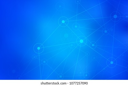 Light BLUE vector cover with spots, lines. Colorful illustration with circles and lines in futuristic style. Pattern can be used as texture of wallpapers.