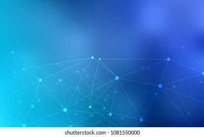 Light BLUE vector cover with spots, lines. Decorative design in abstract style with triangle structure. Pattern can be used as texture of wallpapers.