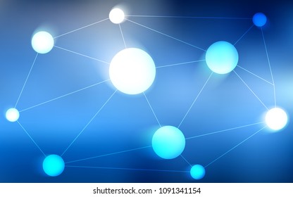 Light BLUE vector cover with spots, lines. Decorative design in abstract style with triangle structure. Beautiful design for your business advert.