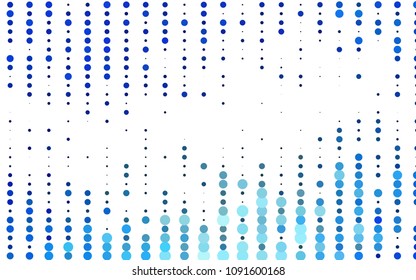 Light BLUE vector  cover with spots. Abstract illustration with colored bubbles in nature style. Pattern can be used as texture of water, rain drops.