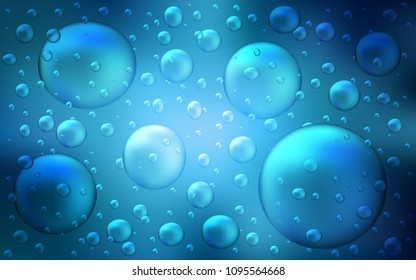 Light BLUE vector cover with spots. Blurred bubbles on abstract background with colorful gradient. Beautiful design for your business natural advert.