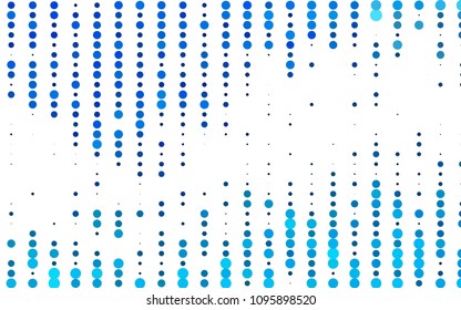 Light BLUE vector  cover with spots. Illustration with set of shining colorful abstract circles. The pattern can be used for ads, leaflets of liquid.
