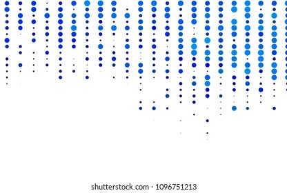 Light BLUE vector  cover with spots. Illustration with set of shining colorful abstract circles. The pattern can be used for beautiful websites.