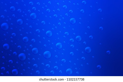 Light BLUE vector cover with spots. Glitter abstract illustration with blurred drops of rain. New design for ad, poster, banner of your website.