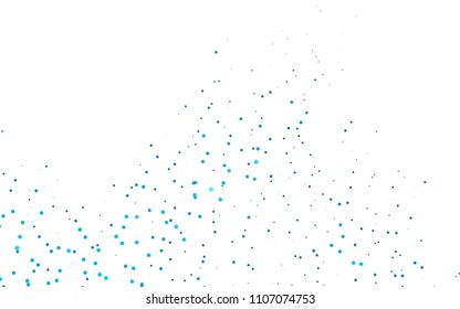 Light BLUE vector  cover with spots. Glitter abstract illustration with blurred drops of rain. Pattern can be used as texture of water, rain drops.
