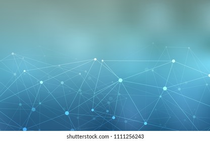 Light BLUE vector cover with spots, lines. Design with connection of dots and lines on colorful background. Beautiful design for your business advert.