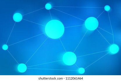 Light BLUE vector cover with spots, lines. Illustration with set of colorful abstract circles and lines. Beautiful design for your business advert.