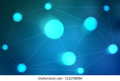 Light BLUE vector cover with spots, lines. Abstract illustration with colorful discs and triangles. Pattern can be used for ads, leaflets.