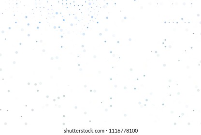 Light BLUE vector  cover with spots. Glitter abstract illustration with blurred drops of rain. Completely new template for your brand book.