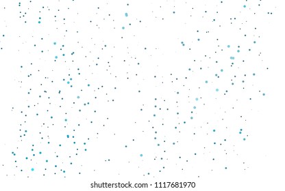 Light BLUE vector  cover with spots. Glitter abstract illustration with blurred drops of rain. Pattern can be used as texture of water, rain drops.