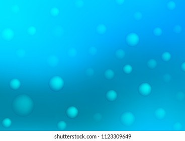 Light BLUE vector cover with spots. Blurred decorative design in abstract style with bubbles. The pattern can be used for aqua ad, booklets.
