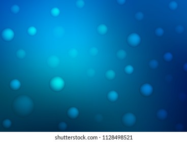 Light BLUE vector cover with spots. Abstract illustration with colored bubbles in nature style. Completely new template for your brand book.