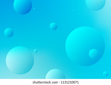 Light BLUE vector cover with spots. Abstract illustration with colored bubbles in nature style. Pattern can be used as texture of water, rain drops.