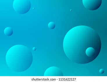 Light BLUE vector cover with spots. Abstract illustration with colored bubbles in nature style. Pattern can be used as texture of water, rain drops.