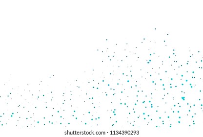 Light BLUE vector  cover with spots. Glitter abstract illustration with blurred drops of rain. Pattern can be used as texture of water, rain drops.