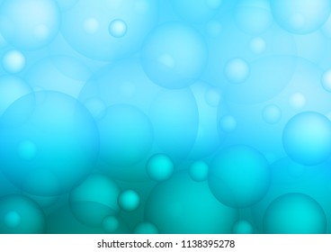 Light BLUE vector cover with spots. Abstract illustration with colored bubbles in nature style. The pattern can be used for beautiful websites.