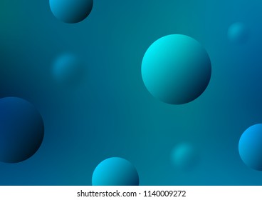 Light BLUE vector cover with spots. Blurred bubbles on abstract background with colorful gradient. Completely new template for your brand book.