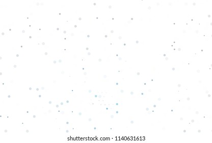 Light BLUE vector  cover with spots. Illustration with set of shining colorful abstract circles. The pattern can be used for aqua ad, booklets.