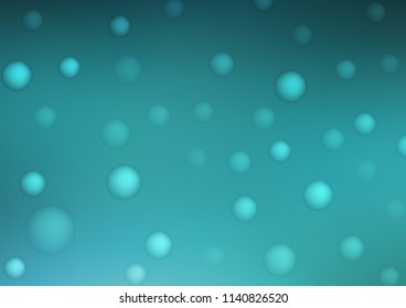 Light BLUE vector cover with spots. Modern abstract illustration with colorful water drops. Pattern can be used as texture of water, rain drops.
