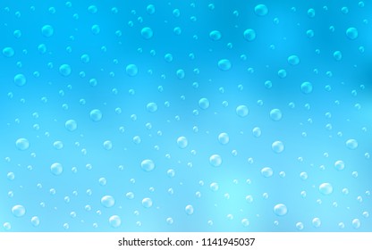 Light BLUE vector cover with spots. Abstract illustration with colored bubbles in nature style. The pattern can be used for aqua ad, booklets.