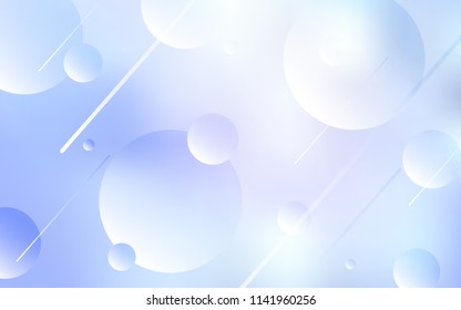 Light BLUE vector cover with spots. Illustration with set of shining colorful abstract circles. New design for ad, poster, banner of your website.