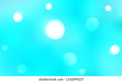 Light BLUE vector cover with spots, lines. Abstract illustration with colorful discs and triangles. New design for ad, poster, banner of your website.