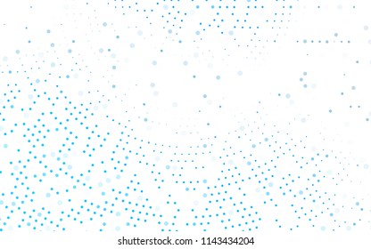 Light BLUE vector  cover with spots. Glitter abstract illustration with blurred drops of rain. The pattern can be used for ads, leaflets of liquid.