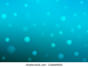 Light BLUE vector cover with spots. Illustration with set of shining colorful abstract circles. Pattern can be used as texture of water, rain drops.