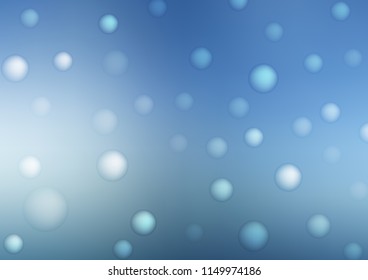 Light BLUE vector cover with spots. Illustration with set of shining colorful abstract circles. New design for ad, poster, banner of your website.