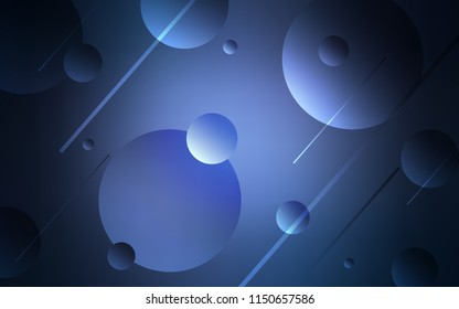 Light BLUE vector cover with spots. Blurred bubbles on abstract background with colorful gradient. New design for ad, poster, banner of your website.