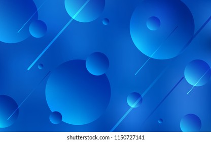 Light BLUE vector cover with spots. Beautiful colored illustration with blurred circles in nature style. Pattern can be used for futuristic ad, booklets.