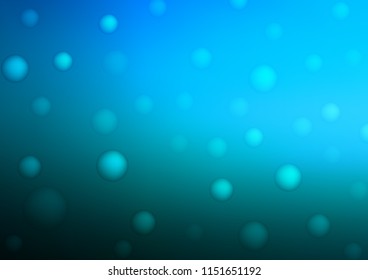 Light BLUE vector cover with spots. Blurred decorative design in abstract style with bubbles. The pattern can be used for beautiful websites.