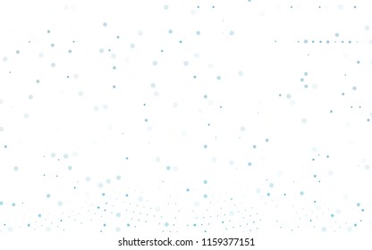 Light BLUE vector  cover with spots. Illustration with set of shining colorful abstract circles. Pattern can be used as texture of water, rain drops.