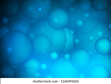 Light BLUE vector cover with spots. Blurred decorative design in abstract style with bubbles. The pattern can be used for aqua ad, booklets.