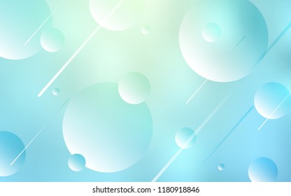 Light BLUE vector cover with spots. Glitter abstract illustration with blurred drops of rain. Pattern can be used for futuristic ad, booklets.
