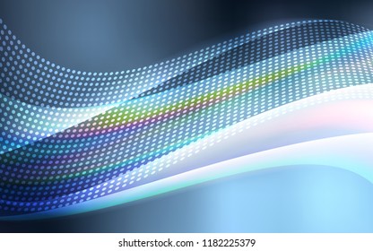 Light BLUE vector cover with spots, lines. Illustration with set of colorful abstract circles and lines. Pattern for trendy fabric, wallpapers.