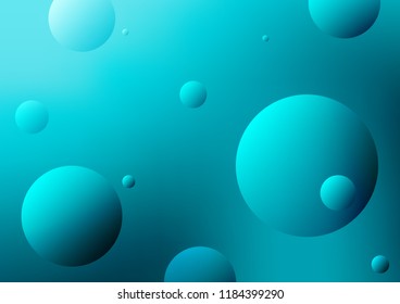 Light BLUE vector cover with spots. Abstract illustration with colored bubbles in nature style. The pattern can be used for beautiful websites.