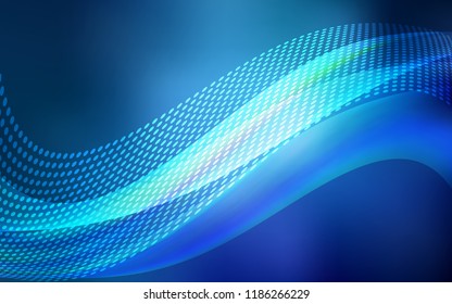 Light BLUE vector cover with spots, lines. Modern abstract colorful illustration with spheres and lines. Pattern for beautiful websites.