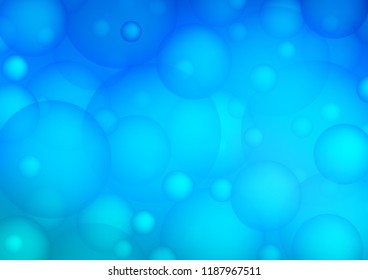 Light BLUE vector cover with spots. Illustration with set of shining colorful abstract circles. The pattern can be used for ads, leaflets of liquid.