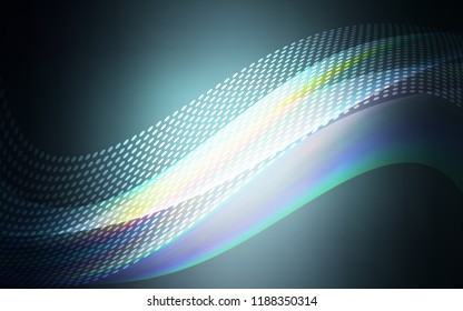 Light BLUE vector cover with spots, lines. Decorative design in abstract style with triangle structure. Pattern for futuristic ad, booklets.