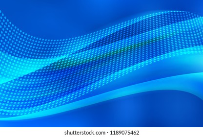 Light BLUE vector cover with spots, lines. Abstract illustration with colorful discs and triangles. Trendy design for wallpaper, fabric makers.