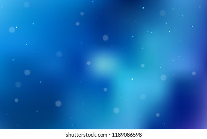 Light BLUE vector cover with spots. Blurred bubbles on abstract background with colorful gradient. Pattern can be used for futuristic ad, booklets.