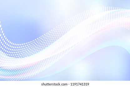 Light BLUE vector cover with spots, lines. Modern abstract colorful illustration with spheres and lines. Design for your business advert.