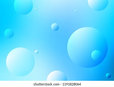 Light BLUE vector cover with spots. Blurred bubbles on abstract background with colorful gradient. Beautiful design for your business natural advert.
