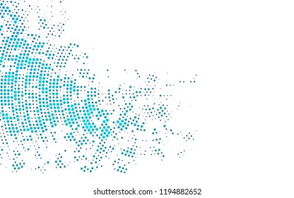 Light BLUE vector cover with spots. Glitter abstract illustration with blurred drops of rain. Design for business adverts.