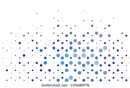 Light BLUE vector cover with spots. Modern abstract illustration with colorful water drops. Pattern of water, rain drops.