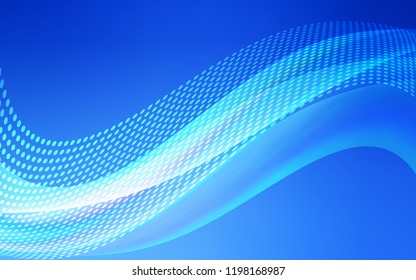 Light BLUE vector cover with spots, lines. Glitter abstract illustration with connection of triangle structure. Pattern for ads, leaflets.